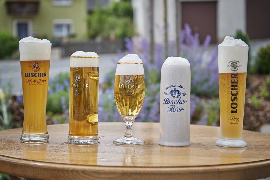 Verschiedene Biersorten © Florian Trykowski Verschiedene Biersorten der Brauerei Loscher