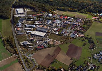 Luftbild von der Stadt Neustadt a.d.Aisch.