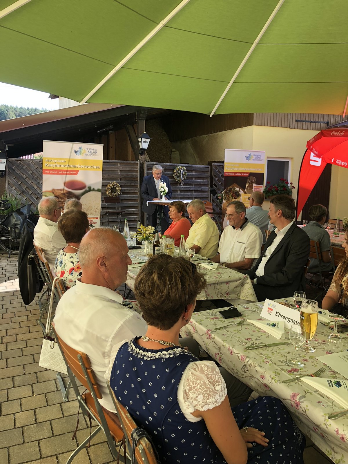 Eröffnungsveranstaltung der Aischgründer Karpfenschmeckerwochen 2022 Rede durch Landrat Weiß bei der Eröffnungsveranstaltung